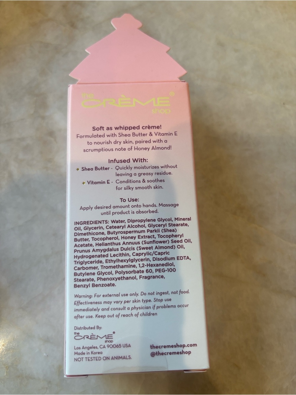 Honey Almond Moisturizing Hand Crème - Pink - Picture 2 of 2